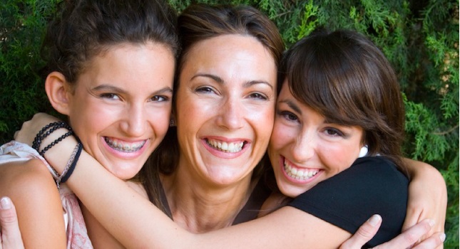 image of family embracing